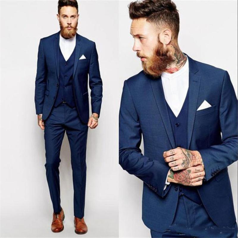 

Blue Formal Men Suit Slim Fit Mens Suits Bespoke Groom Tuxedo Blazer for Wedding Prom Jacket Pants with Vest1, 5 style and color