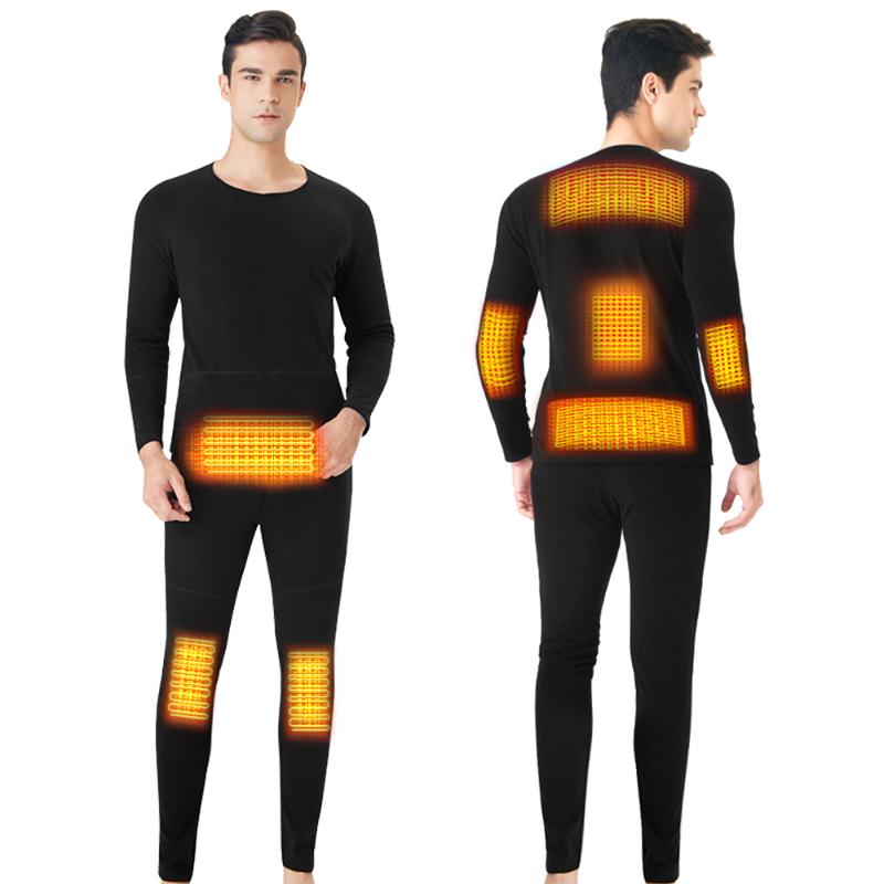 

Gym Clothing Heated Underwear Washable USB Charging Electric Thermal Shirt & Pants Insulated Heating Sport With 3 Level Temperature, Pants male