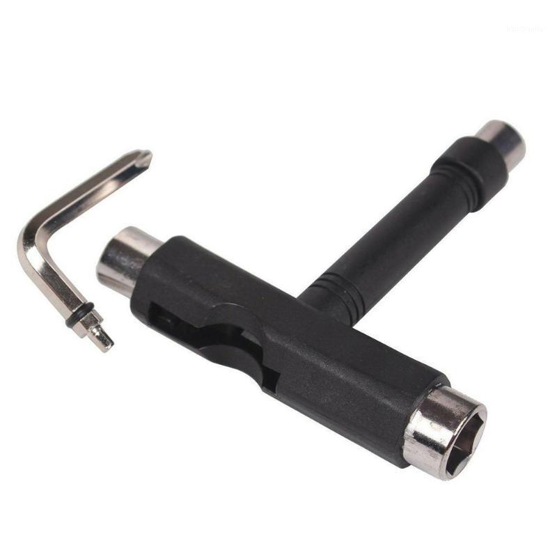 

New Alloy T-type Skateboard Tool All In One Screwdriver Mini Kick Scooter Socket Multi-functional Skate T-Tool1, Black