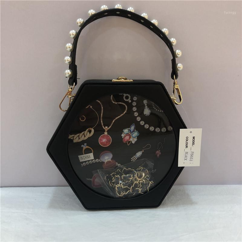 

Women Chain Shoulder Bag Pearl Messenger Bags Lady Bag/Handbag Clutch Purse1, Red