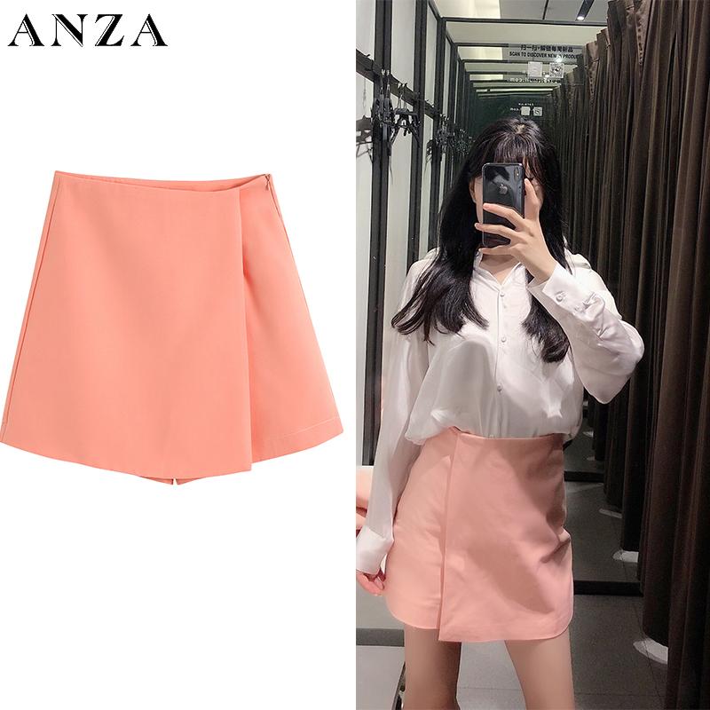 

Women Sexy Shorts with High Wasit Solid Sexy A-line Pink Shorts, Orange