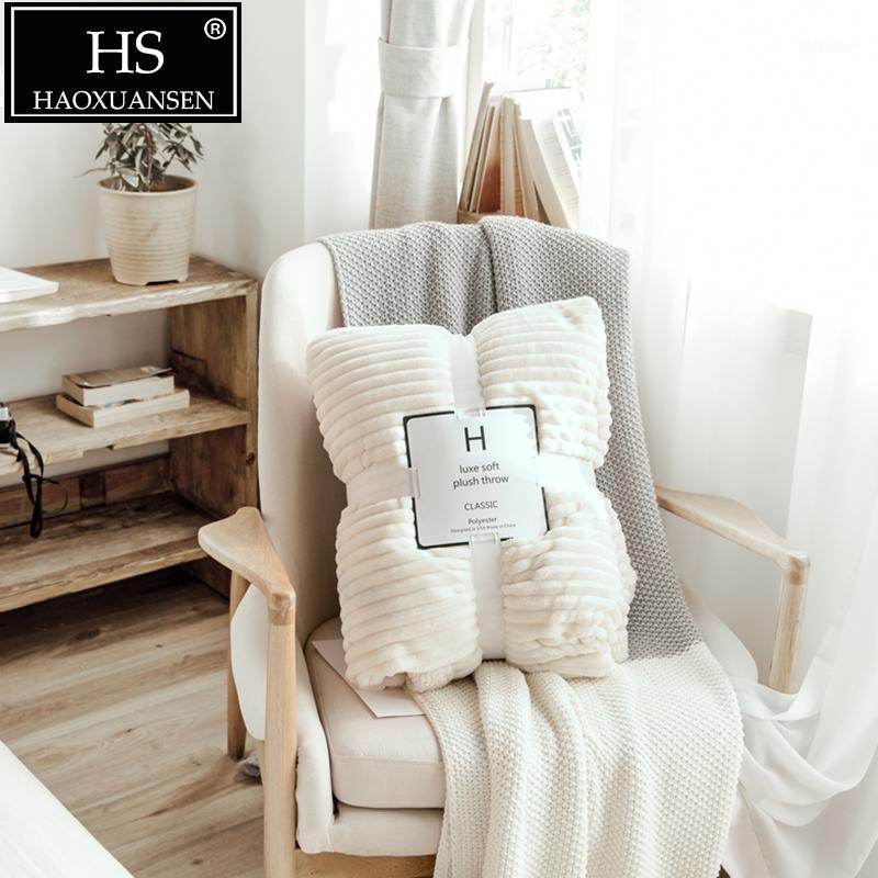 

Luxury Stripe Embossed Flannel Fleece Blankets Solid Color Super Soft Sherpa Throw Blanket For Kids Adult Warm Winter Bed Sofa1