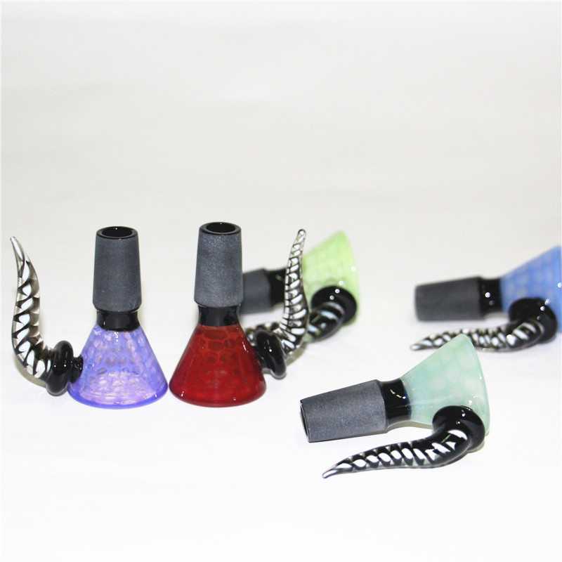 

Glass Bowls 14mm new Style Green Blue 14mm bowl Male Bowl Piece For Glass Water Bongs pipe