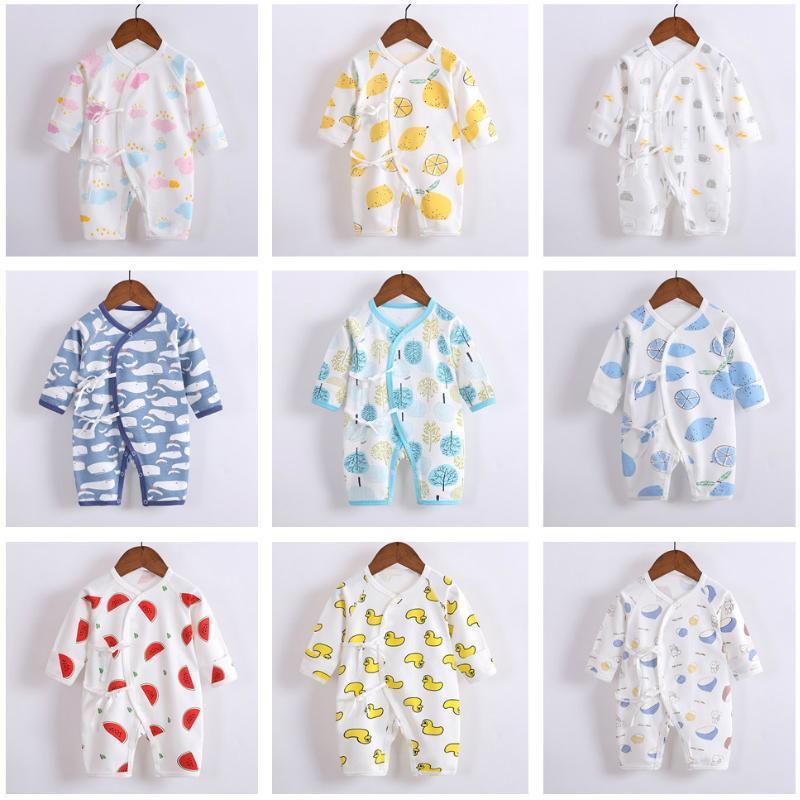 

New Baby Boys Girls Romper Toddler Long Sleeves Autumn Winter Clothes BABY Cartoon Printed Cotton Bodysuit Infant Jumpsuits 0-9M1, No16