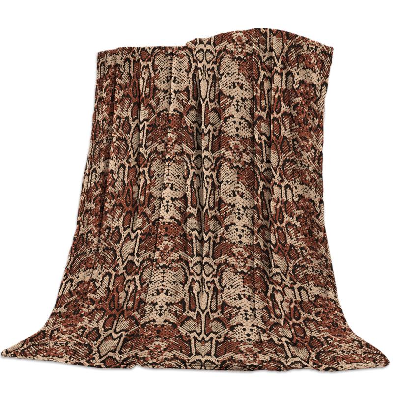 

Python Pattern Throw Blanket Portable Soft Blanket for Sofa Microfiber Flannel Blankets for Beds