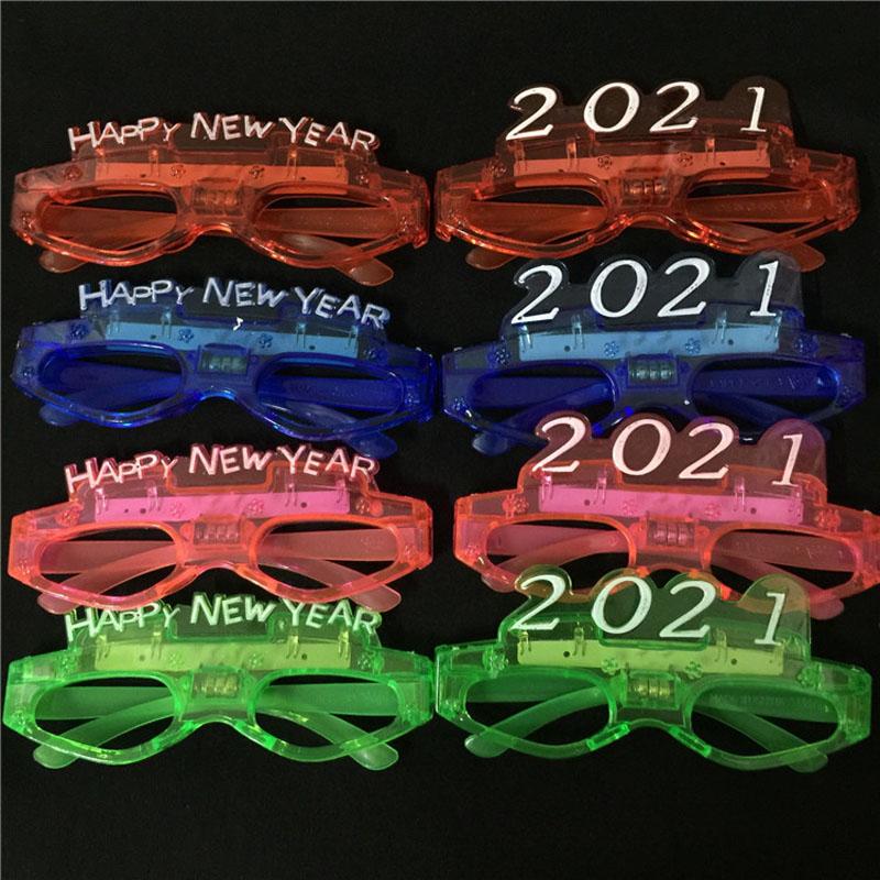 

Flashing Led Glasses Christmas Glasses Luminous Light Up Glowing Eye Wear Bar Birthday Party 2021 New Year Gift