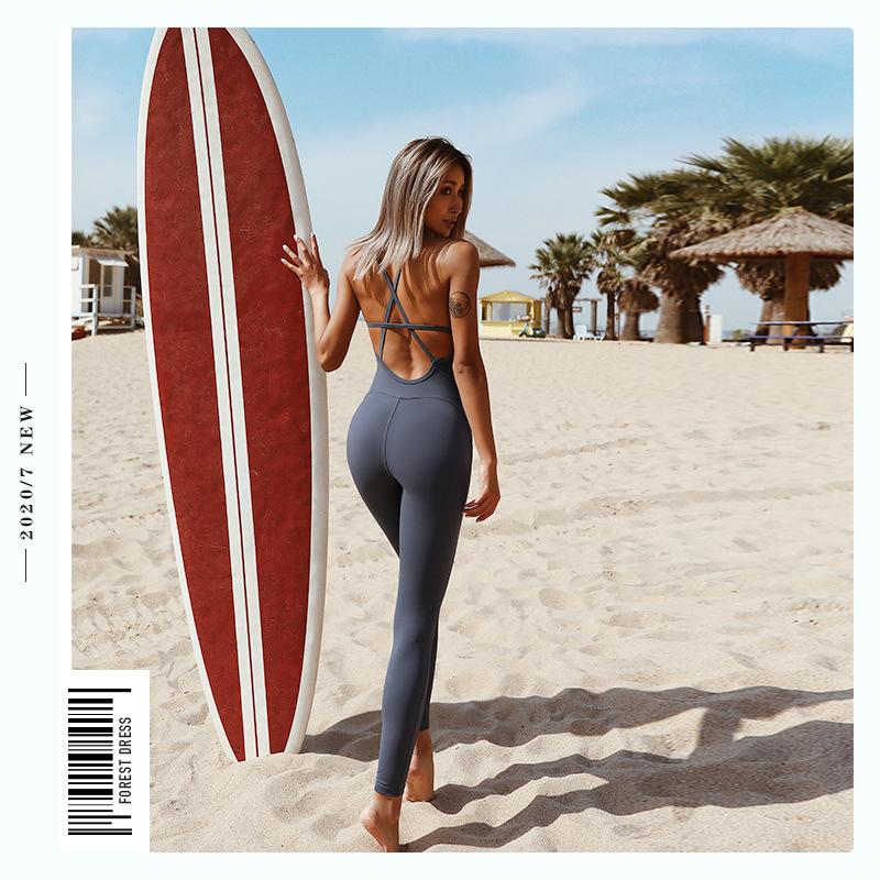 

Sexy Sport Suit Yoga Set Fitness Jumpsuit Sportswear For Women Gym Running Training Workout Athletic Suit Female, Black
