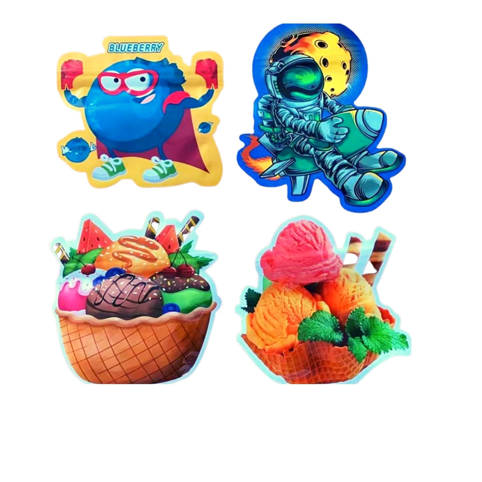 

Blueberrry Gelato Custom Packaging Bag 3.5 Gram 3.5g Flower Package Irregar Shaped Mylar Bags Plastic Die Cut jllrRr
