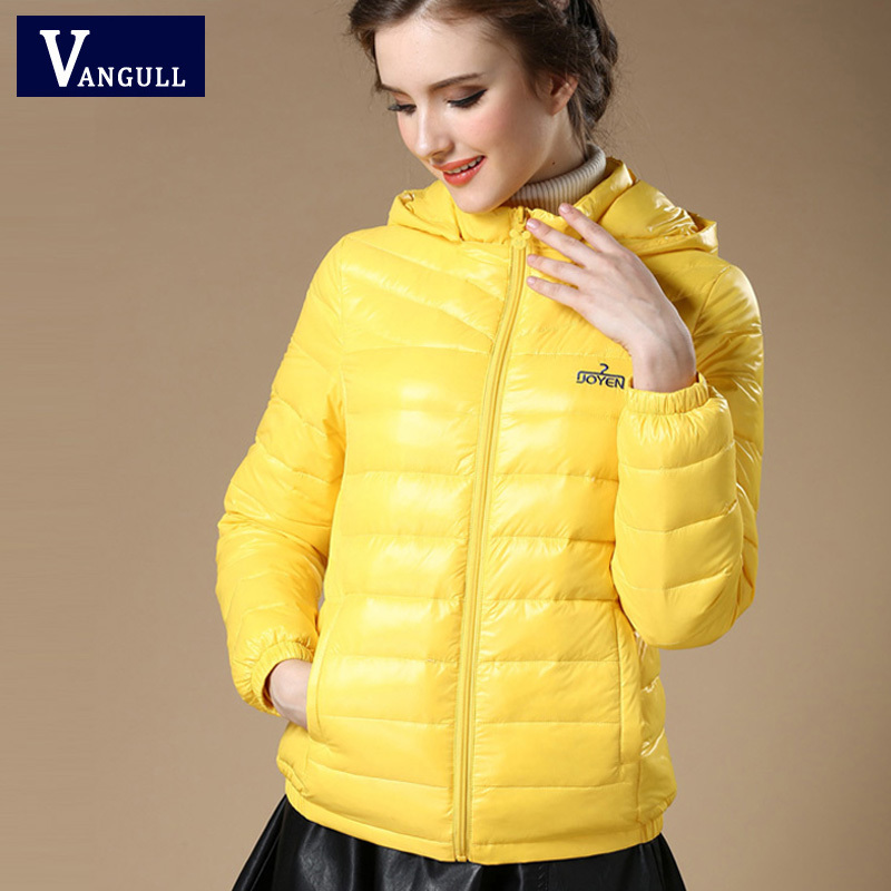

New 2016 Winter Autumn Women 90% White Duck Down Jacket Women' Hooded Light Down Jackets Warm Winter Coat Parkas High Quality 210204, Orange