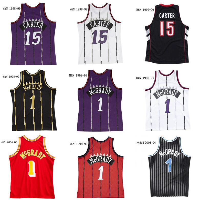 

Vince Carter Jersey Tracy McGrady Jerseys Mitchell & Ness 1998-99 retro Basketball Jerseys Men S-XXL in stock, With logo