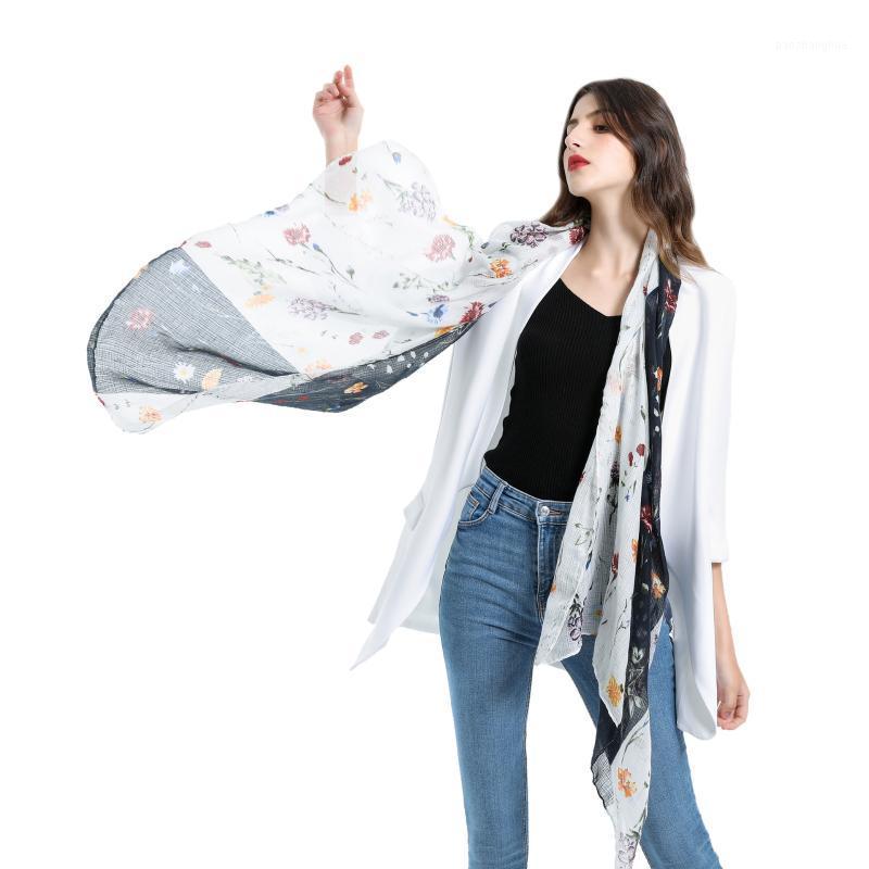 

Scarves 180*85cm Cotton Linen Voile Scarf Autumn Winter Men Foulard Square Hijab Ladies Shawl Wrap Muffler Pareo Female, Blue;gray