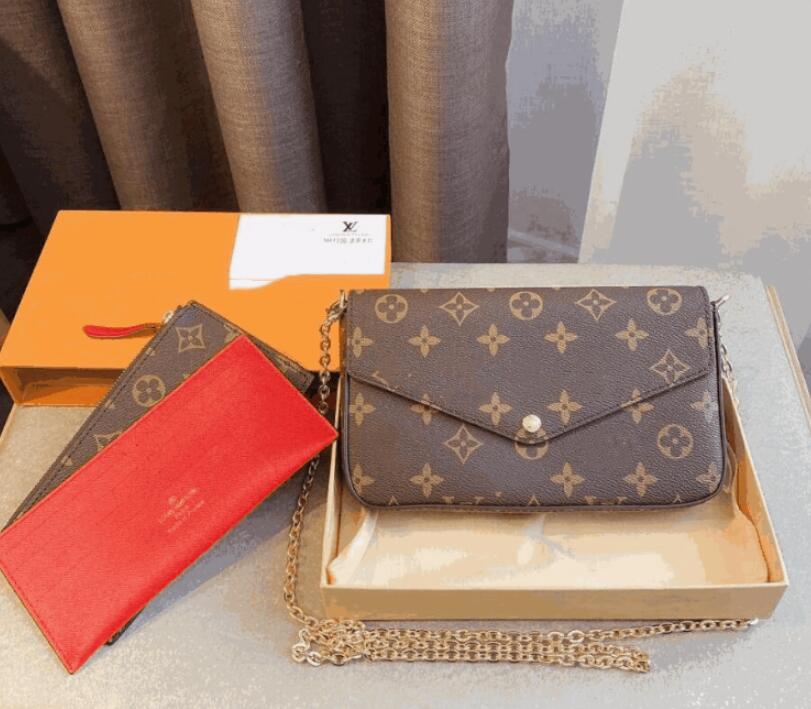 

women Crossbody bags 3 pcs/set wallet lady shoulder Messenger bag favorite multi pochette Purse Handbags with box, Trash bag