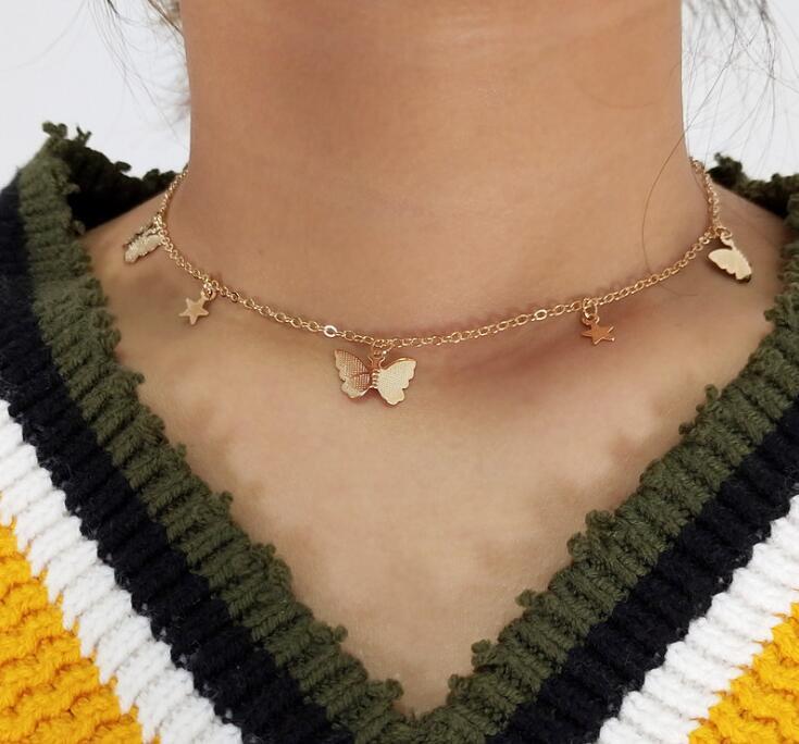 

2020 90s aesthetic accessories harajuku butterfly Choker igirl necklace e girl chains Bohemian Gift jewelry collier femme1