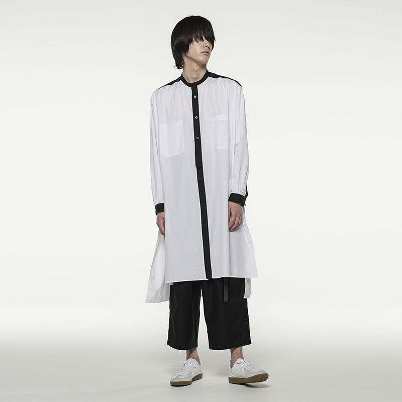 

2021 New S-!! Long Black White Men's Shirts Sew in Homemade. J11S
