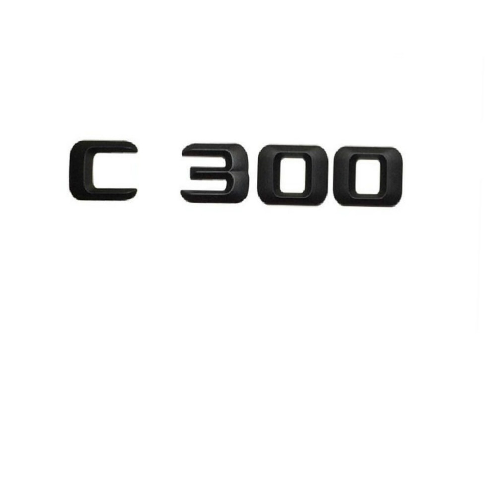 

Matt Black " C 300 " Car Trunk Rear Letters Word Badge Emblem Letter Decal Sticker for Mercedes Benz C Class C300