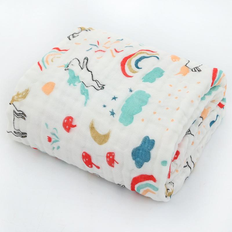 

100% Cotton Baby Blanket Infant Muslin Kids Soft Bath Shower Towel Newborn Gauze Swaddle Receiving Blankets, Pink