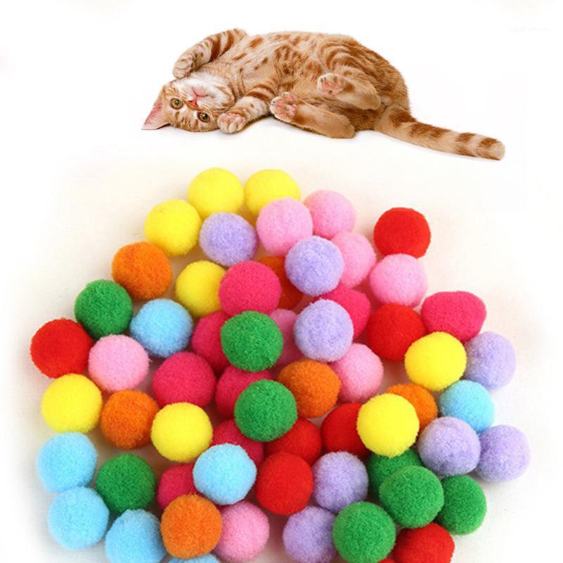 

10 20 pcs/lot Soft Cat Toy Plush Balls Kitten Toys Candy Color Colorful Ball Interactive Cat Toys Play Scratch Catch Hamster Toy1