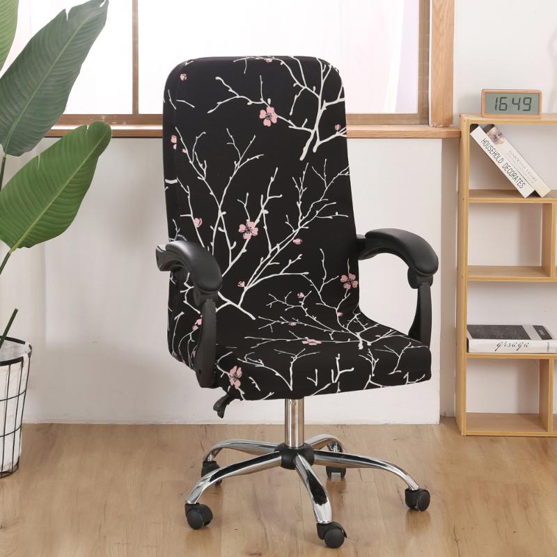 

M/L Chair Covers Printed Elastic Chair Covers -dirty Rotating Stretch Office Computer Desk Seat Cover Removable