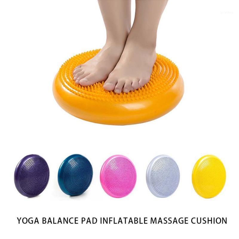 

Portable Size PVC Body Exercise Fitness Stability Disc Balance Yoga Pad Wobble Cushion Ankle Knee Board With Pump1
