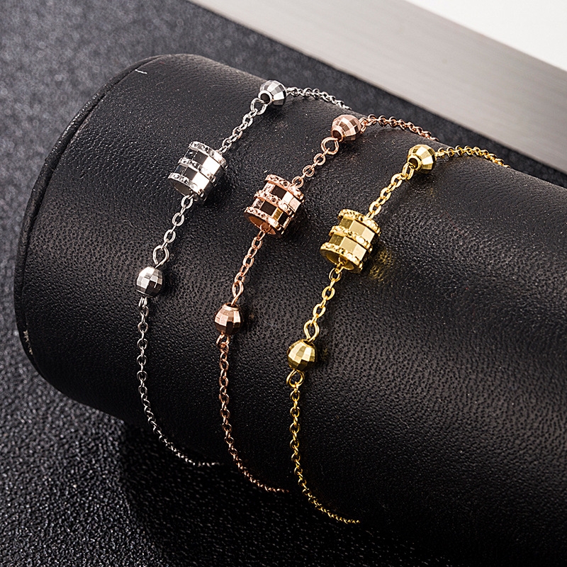 s925 sterling Bracelet accessories silver transfer carved small waist bracelet female ins Internet celebrity lightniche design accessories K