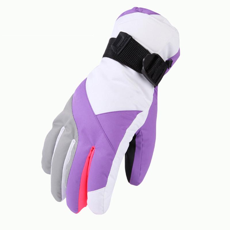 

Women Ski Gloves Winter Warm Waterproof Thickened Outdoor Riding Sports Gloves LDF668, Blue