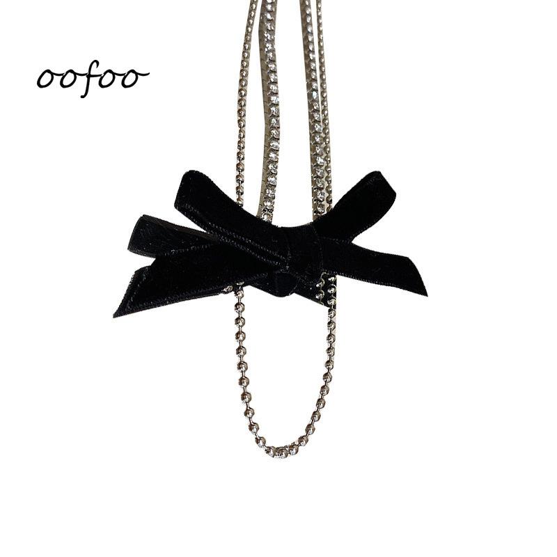 

Bow Knot 2020 Necklace Fashion Jewelry Aesthetic Rhinestone Clavicle Chain Personality Simple Women's Jewelry New Year Gift