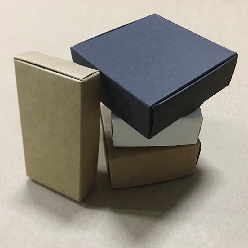 

30Pcs Black White Brown Kraft Paper Packaging Boxes Paperboard DIY Small Gift Packing Box Cardboard Festival Gift Package Box