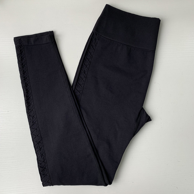 

2021 New Flowing Seamless Yoga Pants Sports Wear for Women Gym Athletic Leggings Wy1h, Black
