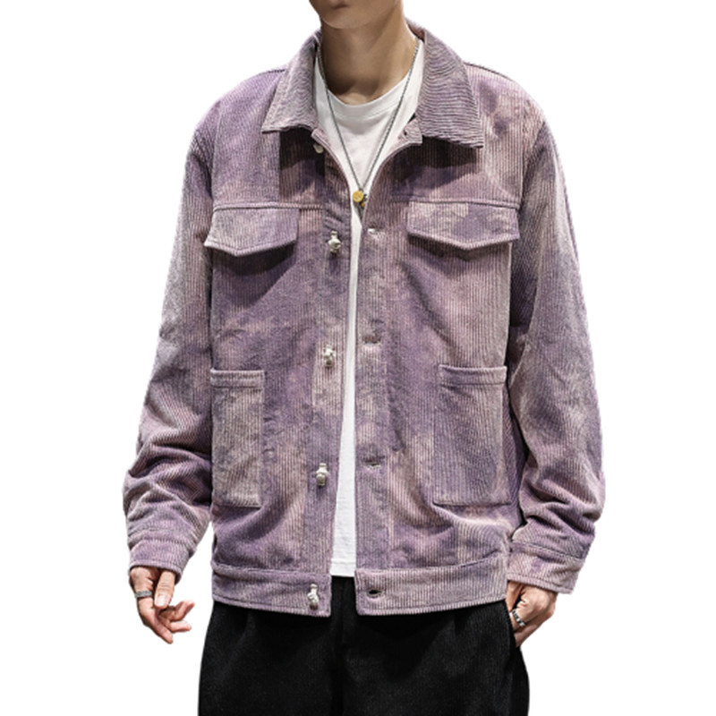 

New Fashion Autumn and Winter From Velvet Men Retro Streetwear Mens Tie Dye Jacket Case -5xl Dmxa, Blue