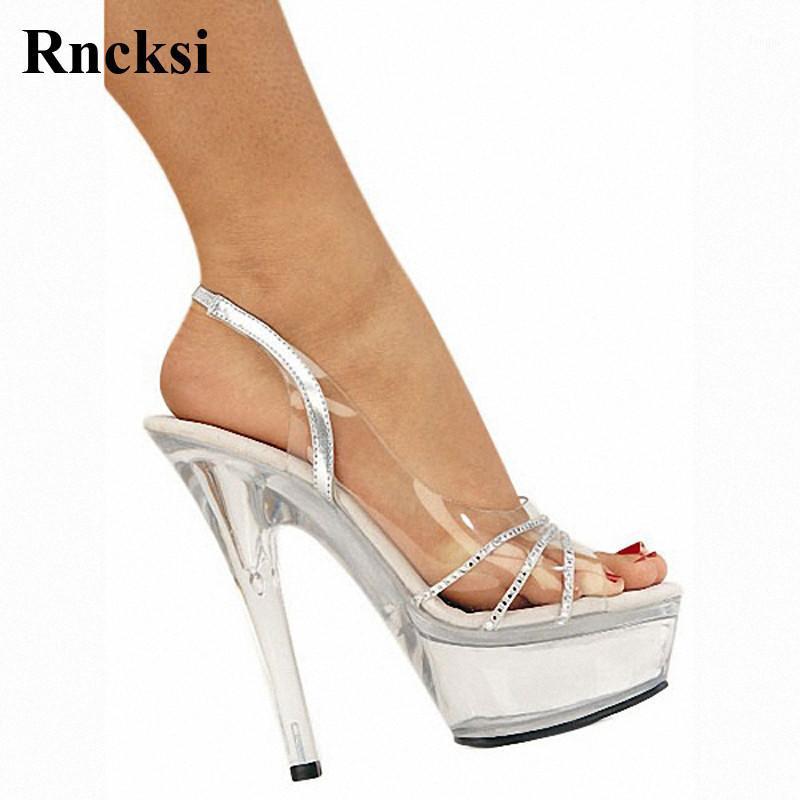 

Rncksi Fashion Sexy Night Club Pole Dance Women High Heel With Transparent Platform Sandals 15cm High Heel Wedding Party Shoes1, Silver