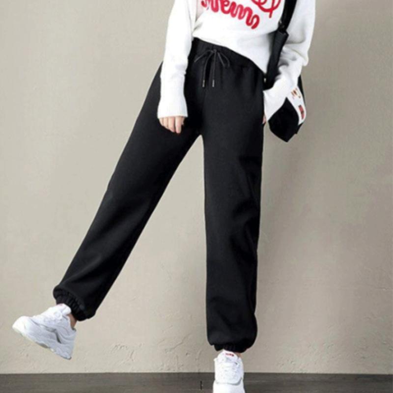

2020 Winter Women Gym Sweatpants Workout Fleece Trousers Solid Thick Warm Winter Female Sport Pants Running Pantalones Mujer, Pink