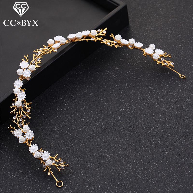 

Hairband Tiaras Crown Crystal Romantic Flower Handmade Wedding Hair Accessories For Bridal Enagagement Hairwear Jewelry 235