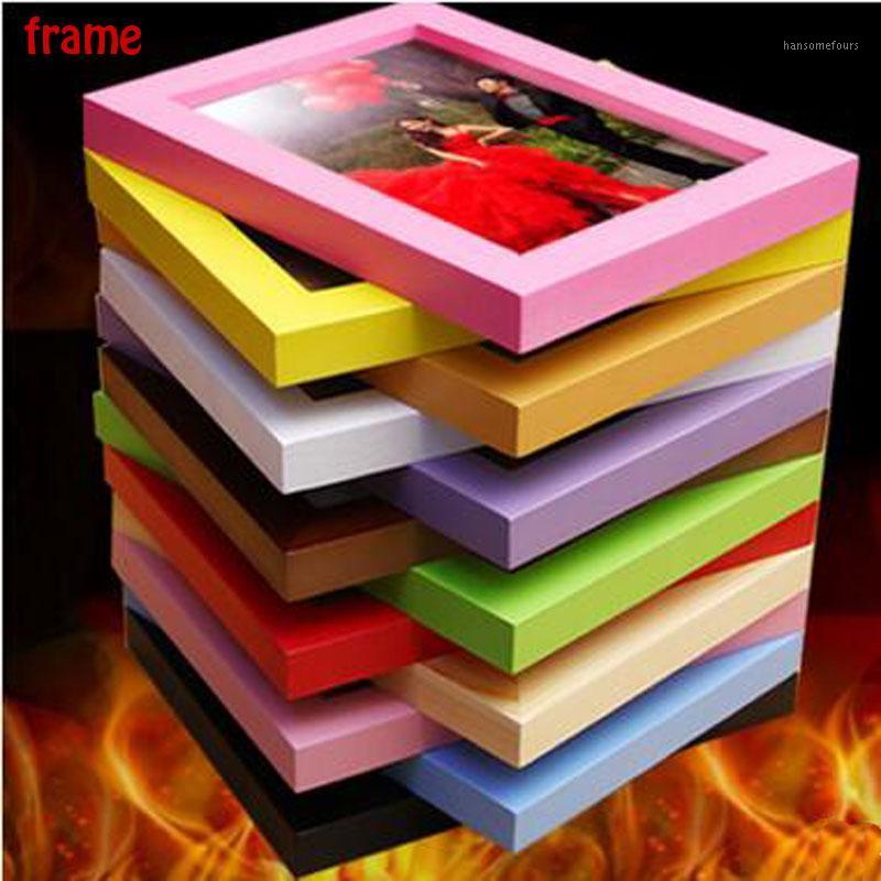 

1pcs Good Real Wooden Frame for Picture Photo Painting Red /White/Rose Colour Frame for Choosing Wooden Protection1