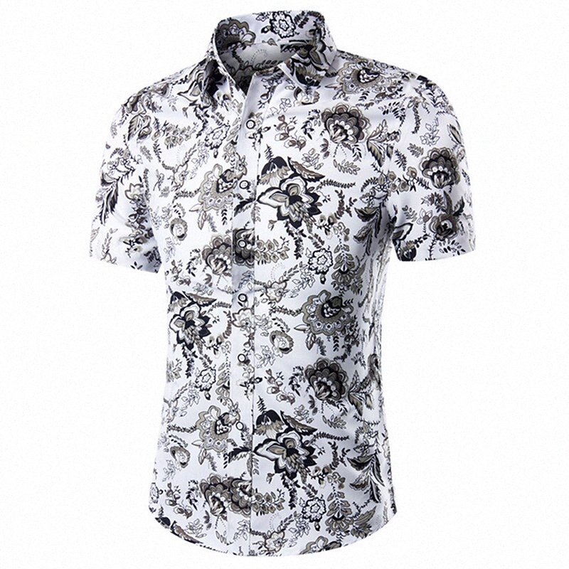 Men's Shirt Paisley Plus Size Shirt Collar Daily Work Print Short Sleeve Tops Blue White Fuchsia / Fall / Summer g6kd#