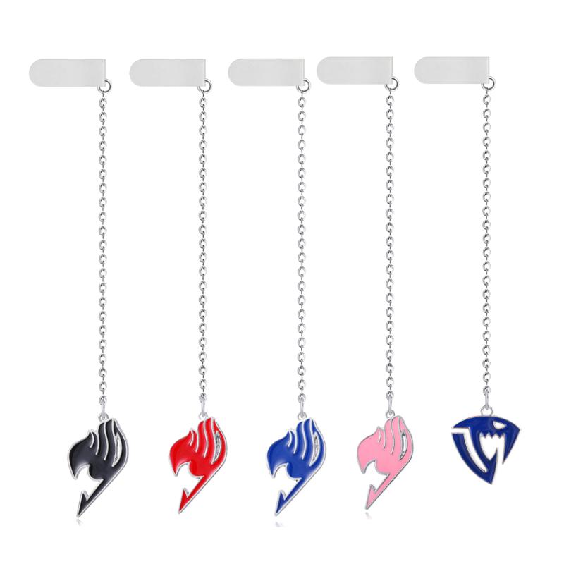

Anime Fairy Tail Bookmarks Hollow Enamel Metal Pendant Book Mark For Books Student Stationery School Office Supply Paper Clip