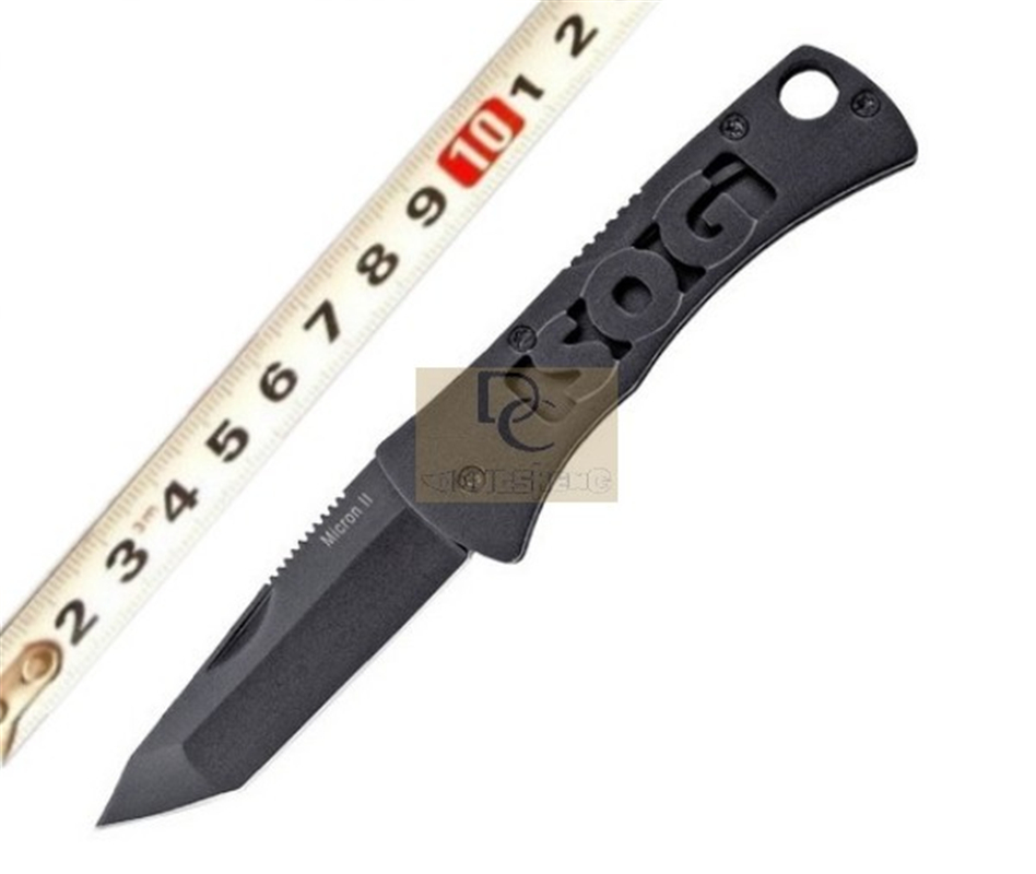 

SOG Micron mini folding pocket knife 440C blade stainless steel handle Tactical Survival EDC tool