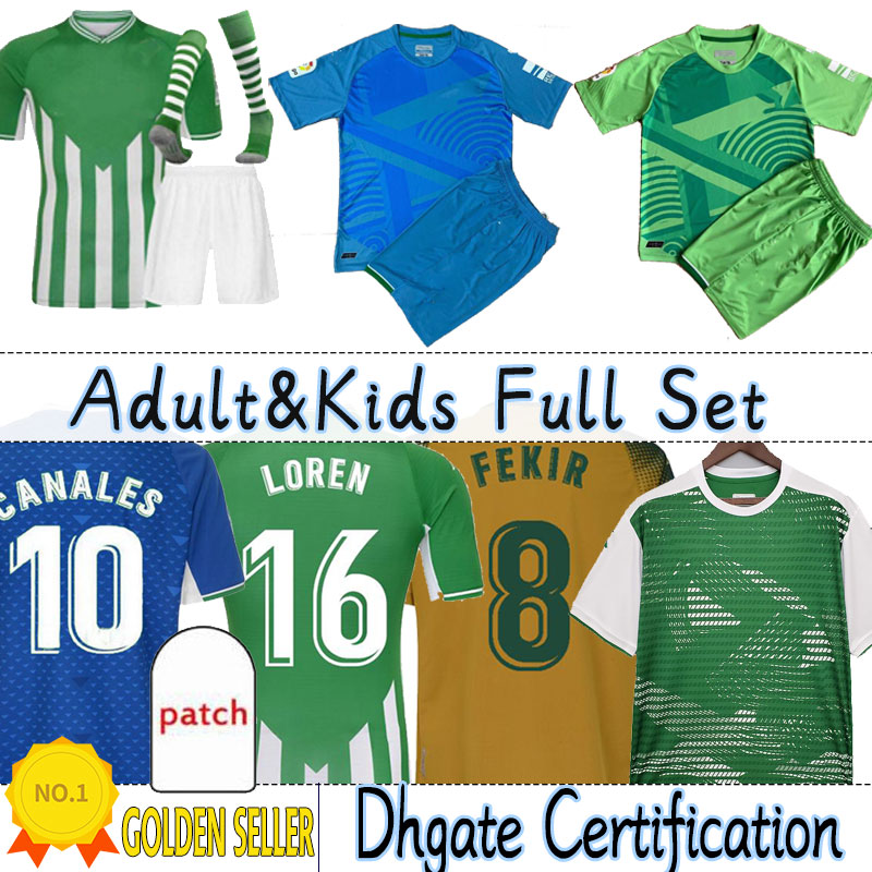 

MAN KIDS 21 22 REAL Betis soccer Jerseys JOAQUIN Loren 2021 2022 Football Shirts BOUDEBOUZ BARTRA home away 3rd Training suit B.Iglesias Edition Fekir 8 goalkeeper, Home+patch