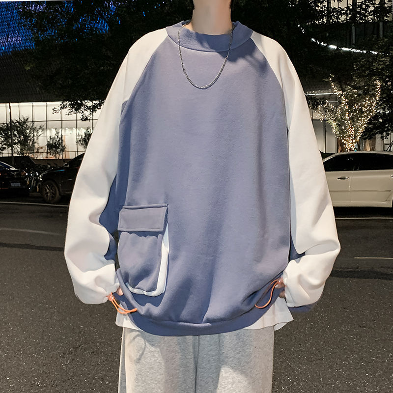 

Sweatshirt 2021 Male Autumn/winter New Versatile Crew-neck Hoodie Wear 4SNB, Black