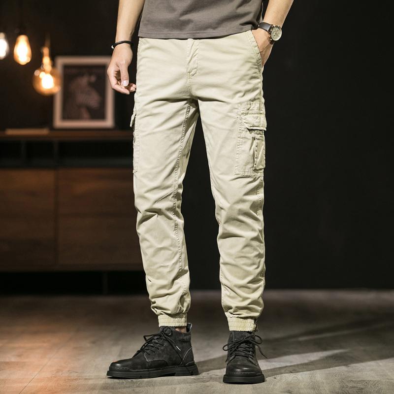 

Men Autumn Trousers Fashion Cargo Pants Outdoor Tactical Pants Army Trousers Men Work Zipper Pure Cotton, Grey1