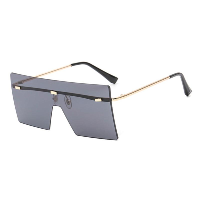 

Fashion Sunglasses Frames Retro Women And Men Shade Metal Oversized Large Square Frameless