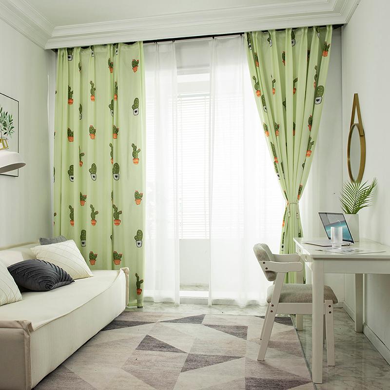 

Nordic Style Print Tulle Curtains For Children's Bedroom Kids Window Treatments Sheer For Living Room Finished Customization, Cartoon duck