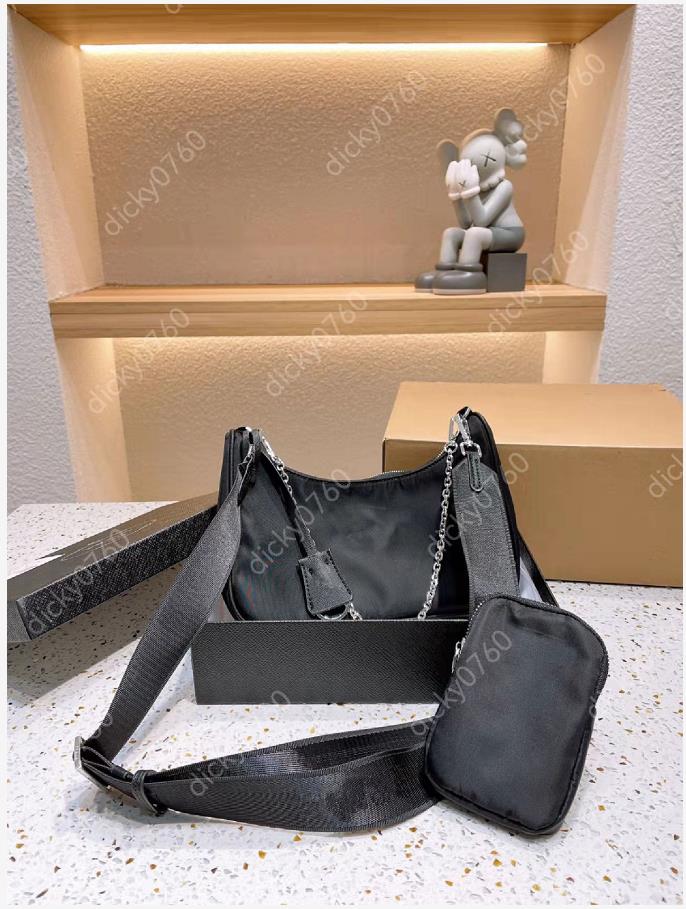 

Fashion Re-Edition Nylon Designer Bags Axillary Package Woman Luxury Three In One Fanny Handbags Womens Crossbody Tote Hobo Shoulder purse Mini Wallet Backpak, Make up the difference