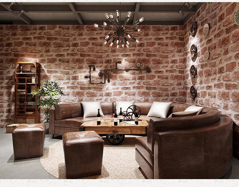 

Nordic 3d brick wallpaper retro living room background wall network Berry Bros. & Rudd restaurant antique brick wallpaper, 0.53x10m
