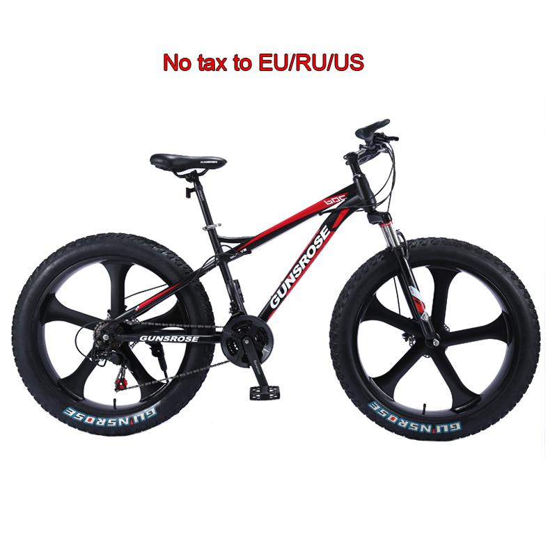 

Bikes 26 Inch Fat Bike 5 Knife Wheel High Carbon Steel Adult Tire Mountain 4.0 Big Bicycles Beach Cruiser Snow Bicycle