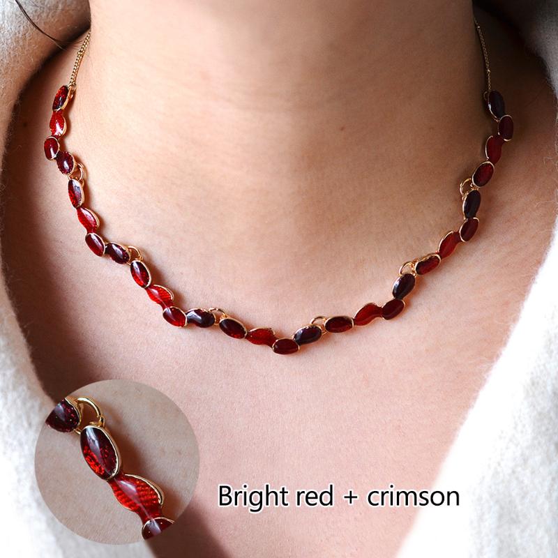 

Sweet and romantic oval women's ants charm color gilded fashion wedding party elegant women's fashion jewelry alloy necklace