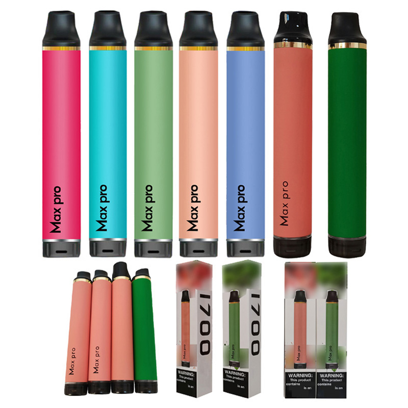 

3.5ml pods Max Pro vapor liquido disposal atomiser ecig 1700 Puffs disposable vape pen vaporizer electronic cigarette with display box