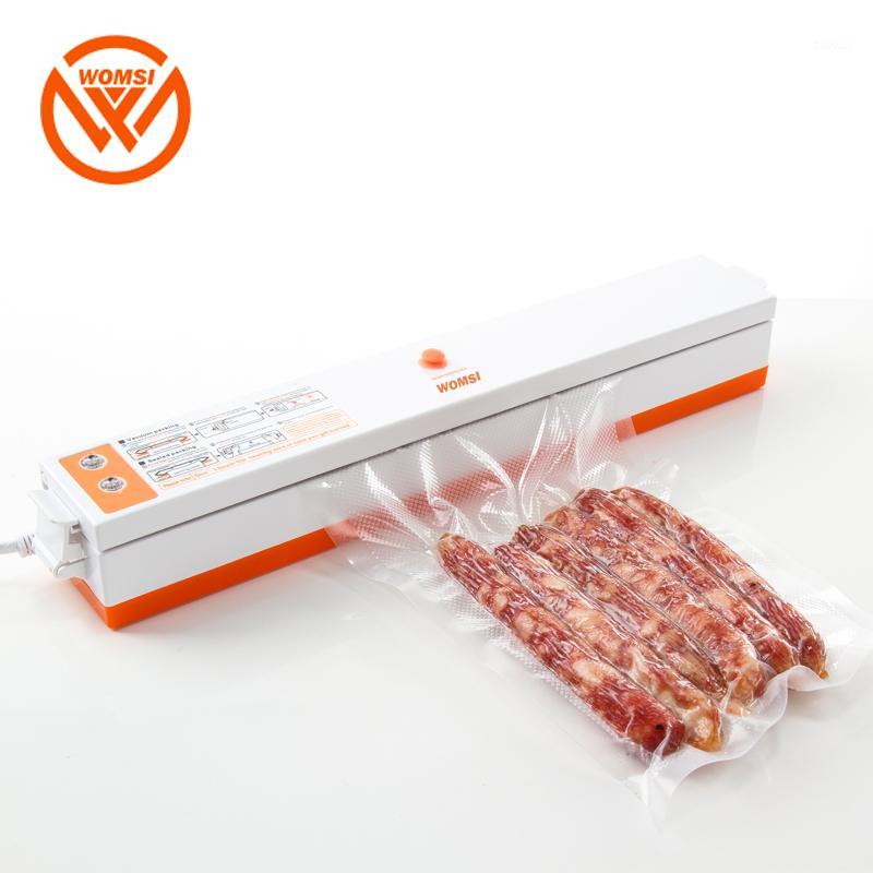 

WOMSI Household Vacuum Sealer Packaging Machine Film Sealer Vacuum Packer Including 15Pcs Bags free1