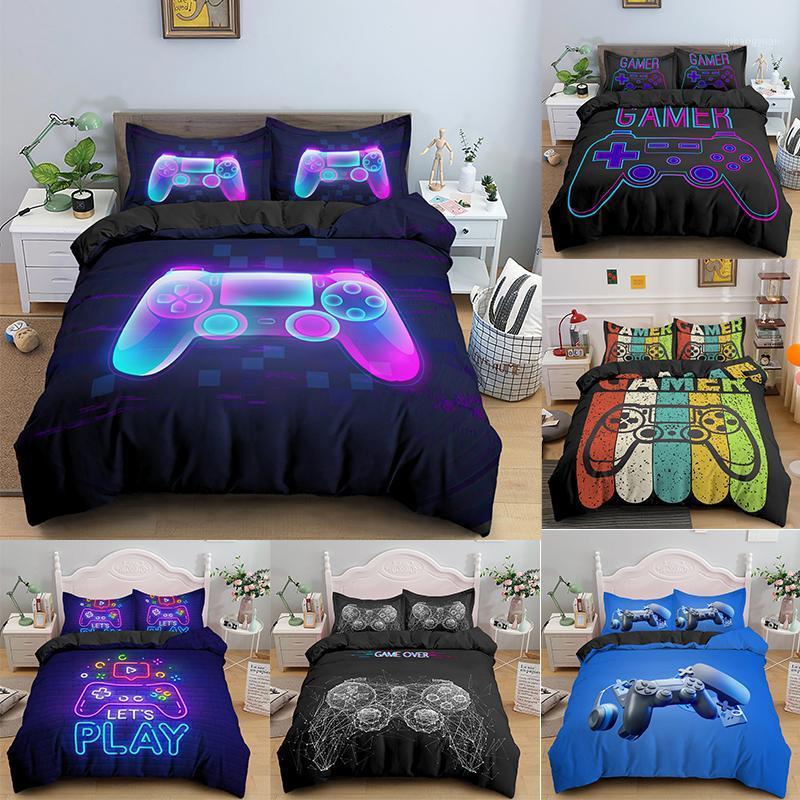 

Games Comforter Cover Gamepad Bedding Set for Boys Kids Video Modern Gamer Console Quilt fashion Decor1, H1029