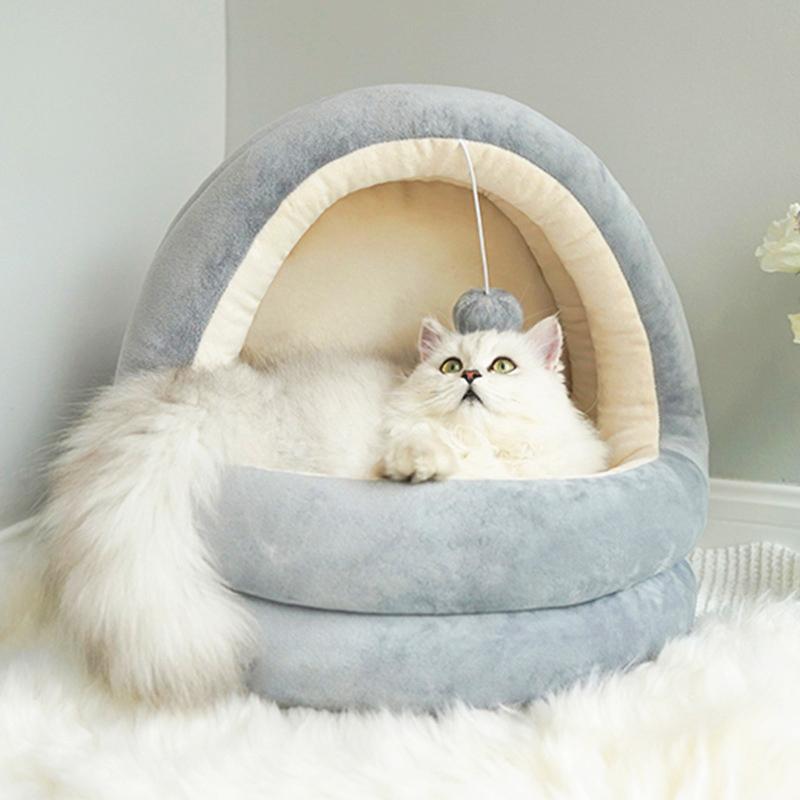 

Cat Bed Self Warming for Indoor Pet Cat Dog Soft Warm Nest Kennel Bed Cave House Sleeping Bag Mat Pad Tent Pets Winter Warm Co