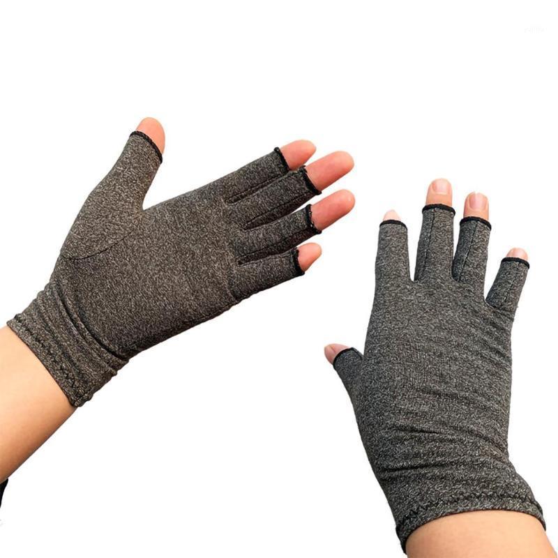 

1 Pair Compression Arthritis Gloves Wrist Support Cotton Joint Pain Relief Hand Brace Women Men Fingers Therapy Gloves1, White